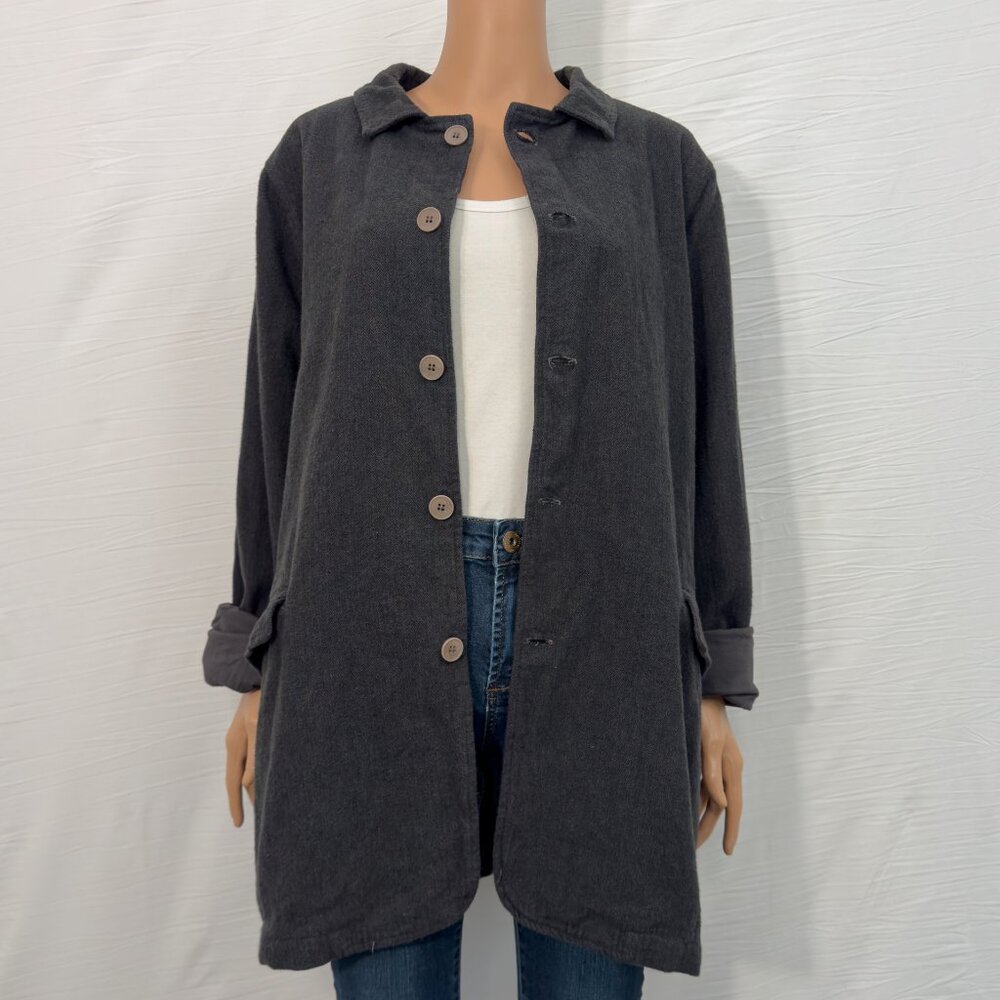 CP Shades Brushed Cotton Collared Button Down Jacket | Size L